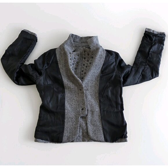 Rinascimento Gray Blazer with Studded Details - Picture 12 of 16